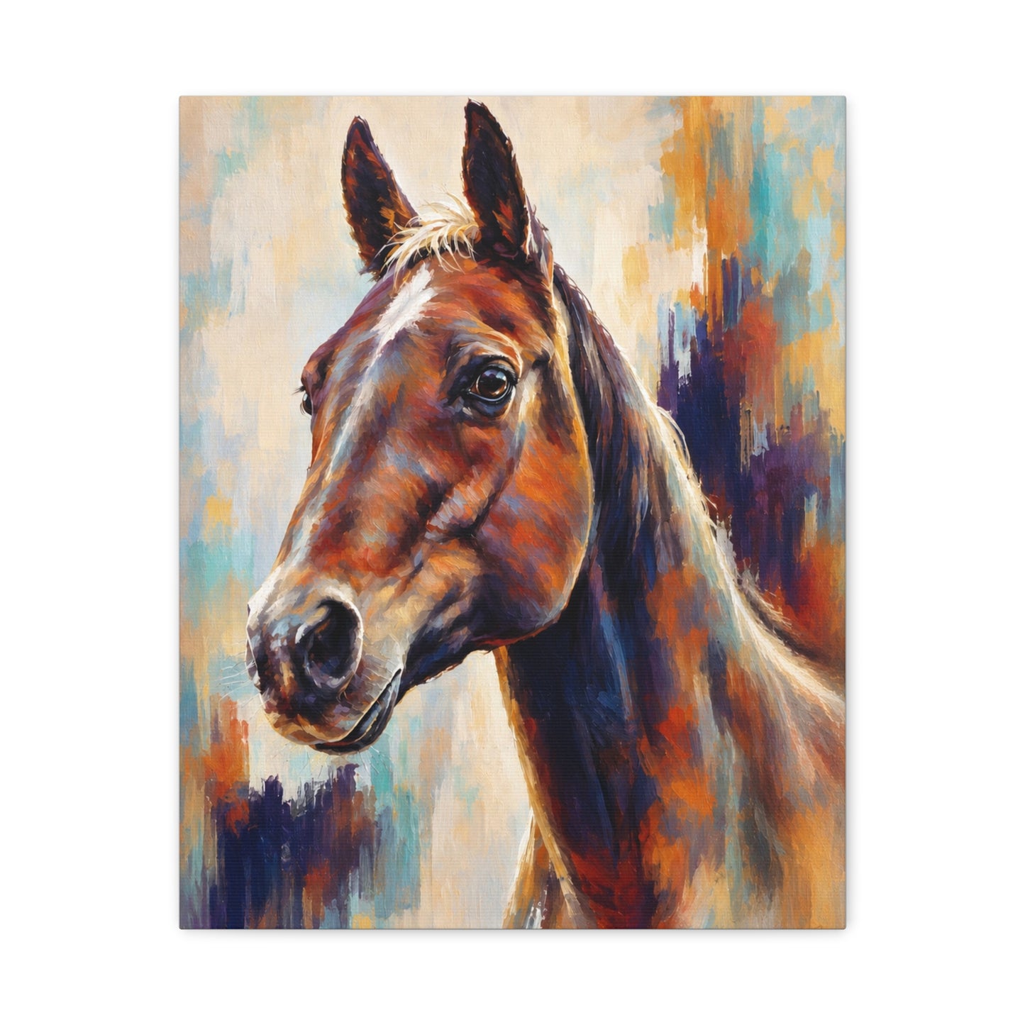 Gift - Horse Portrait Canvas Print I Equine Wall Art for Horse Lovers
